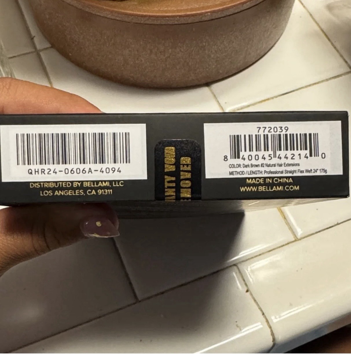 FLEX WEFT, DARK BROWN #2 NATURAL 24 INCH