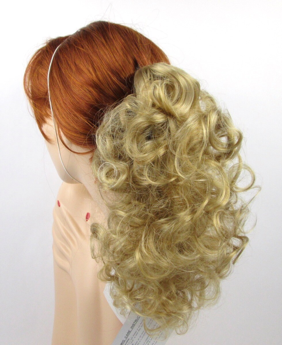 12″ LONG LOOSE NATURAL CURLS CURLY HAIR PONYTAIL HAIRPIECE BANANA CLIP JOY
