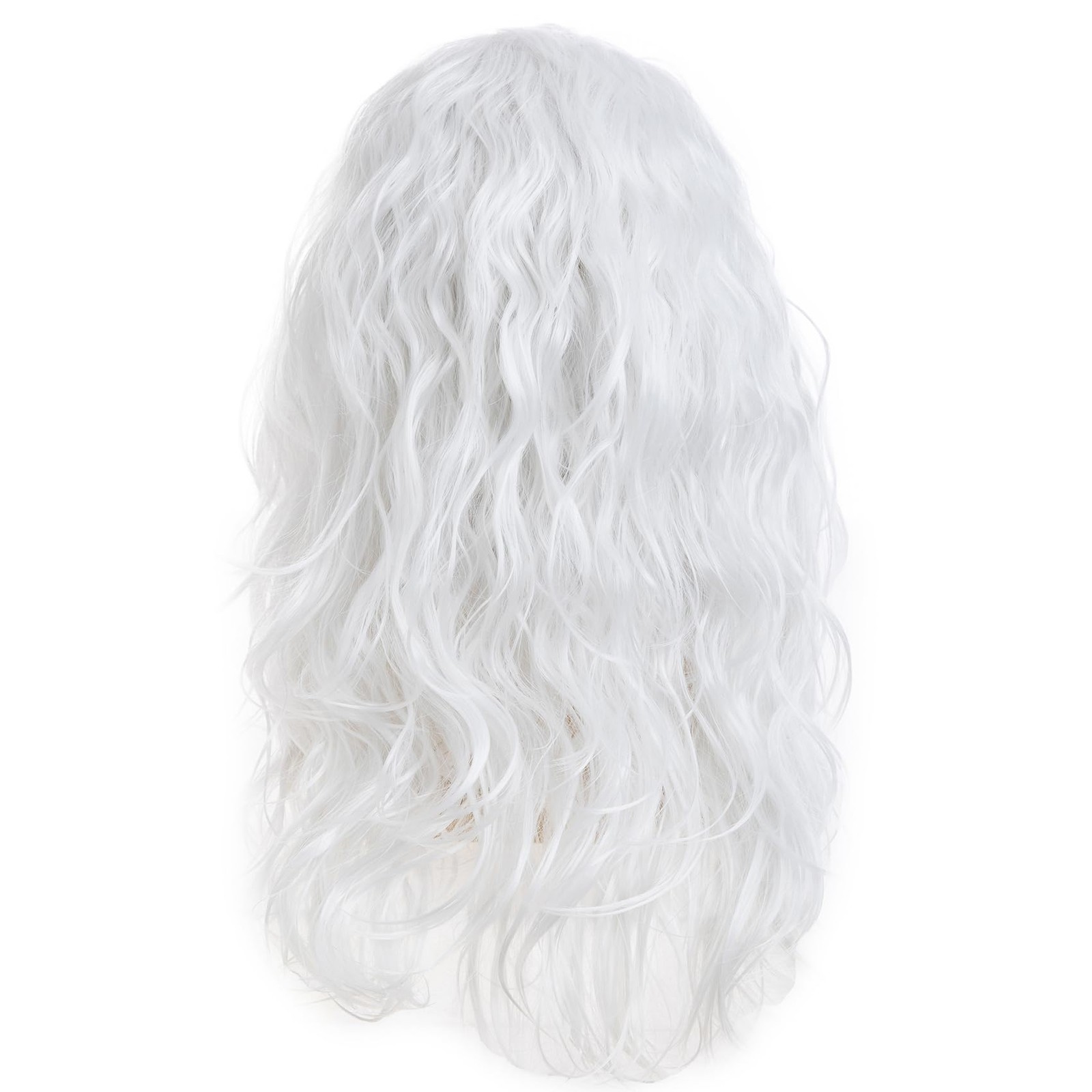 Long Curly Wavy White Wigs for Men Synthetic Natural Party Halloween Cosplay …
