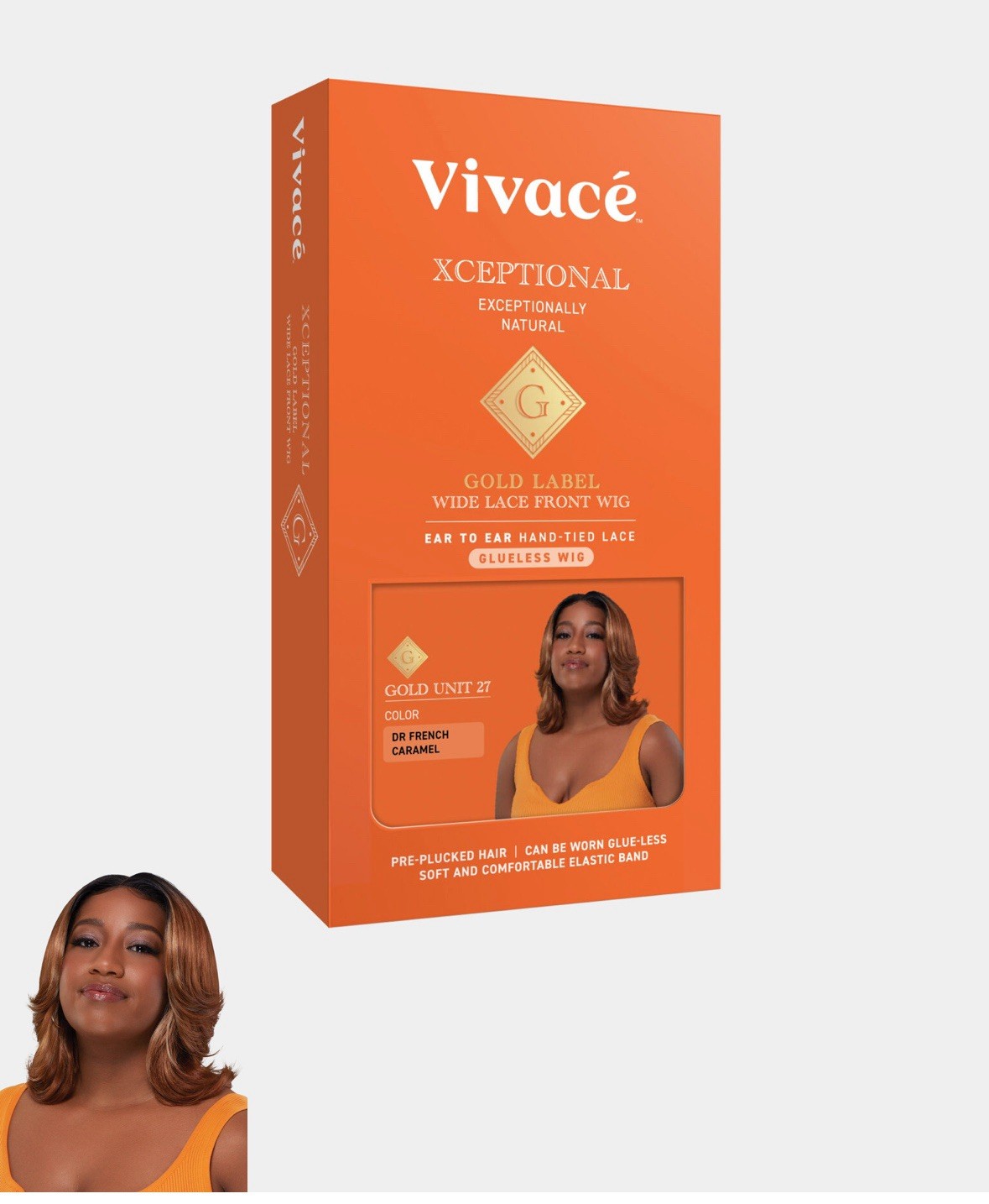 VIVACE XCEPTIONAL GOLD UNIT 27 LACE FRONT WIG GLUELESS ULTRA HD MELT LACE