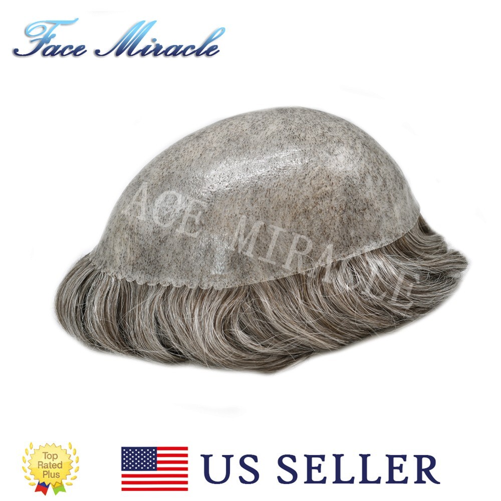 Mens Hair Piece Human Hair System All Poly Thin Skin Toupee for Men Hair Units