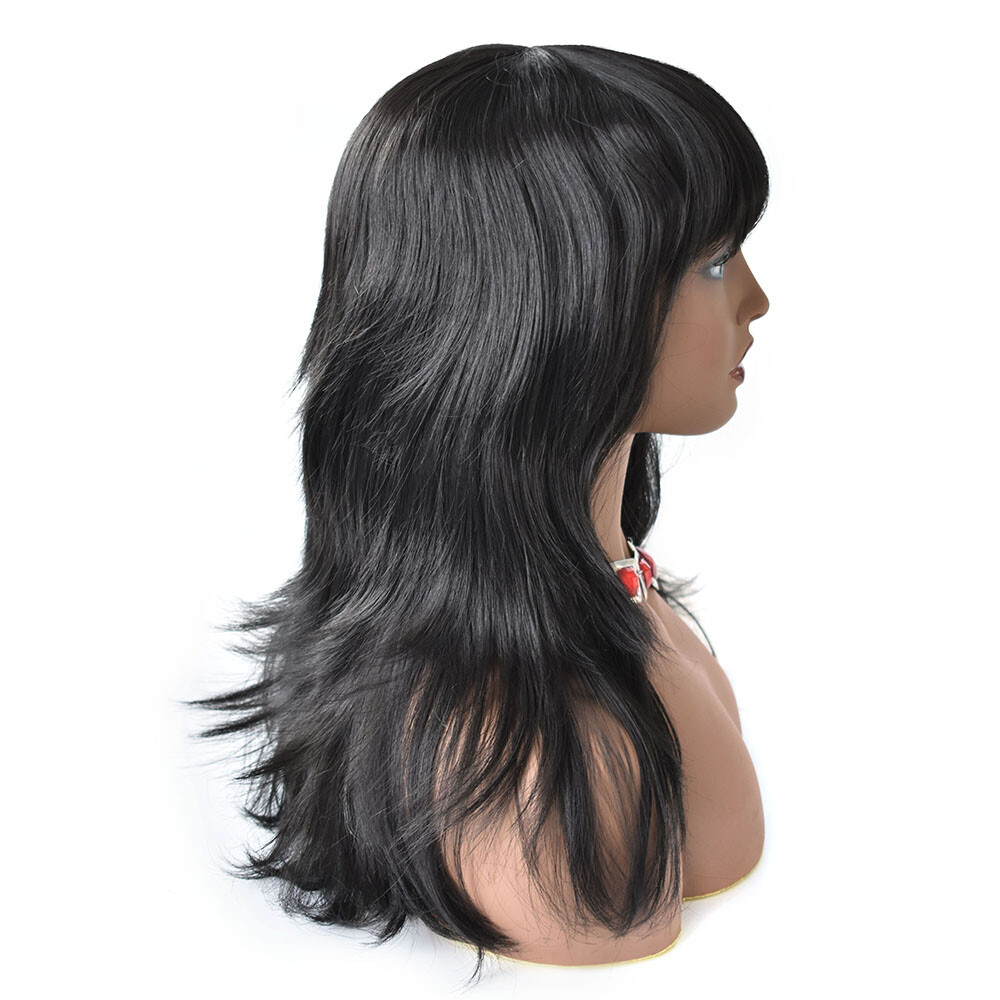 Layered Long Synthetic Hair Machine Made Women Wigs Premium Quality Natural 22″