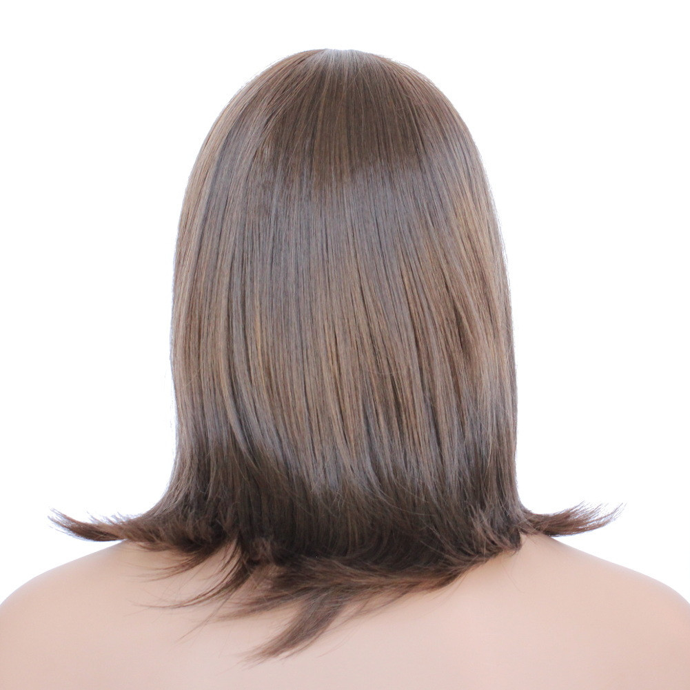 Classic Cap women Synthetic Straight Medium Brown full wig HengFeng ZP22