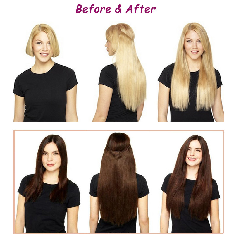 100g Hidden Headband Wire In 100% Real Human Hair Extensions Weft Hairpiece US