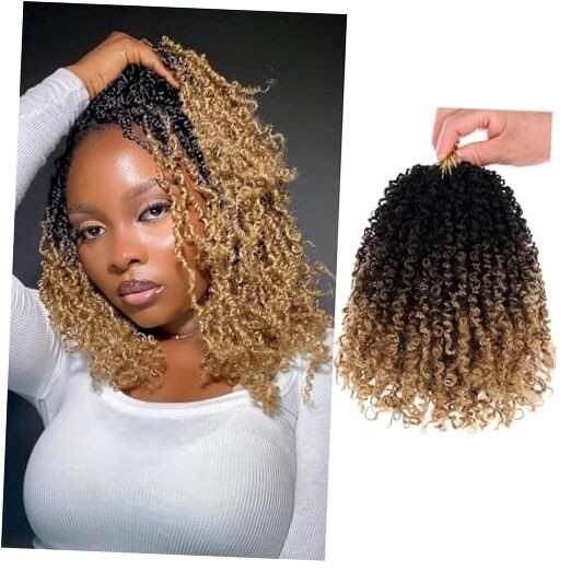 9 packs Yanky Twist Crochet Hair – 8 10 12 Inch (Pack of 9) OT1B/27#