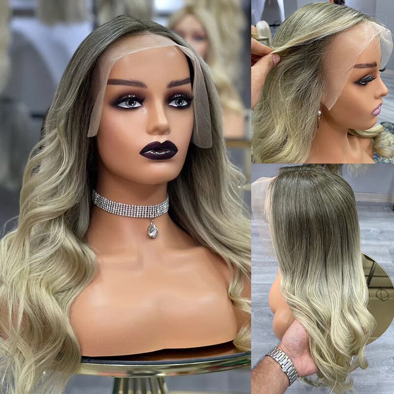 Human Hair Ombre Blonde Remy Hair 13×4 Lace Frontal Human Hair Wig