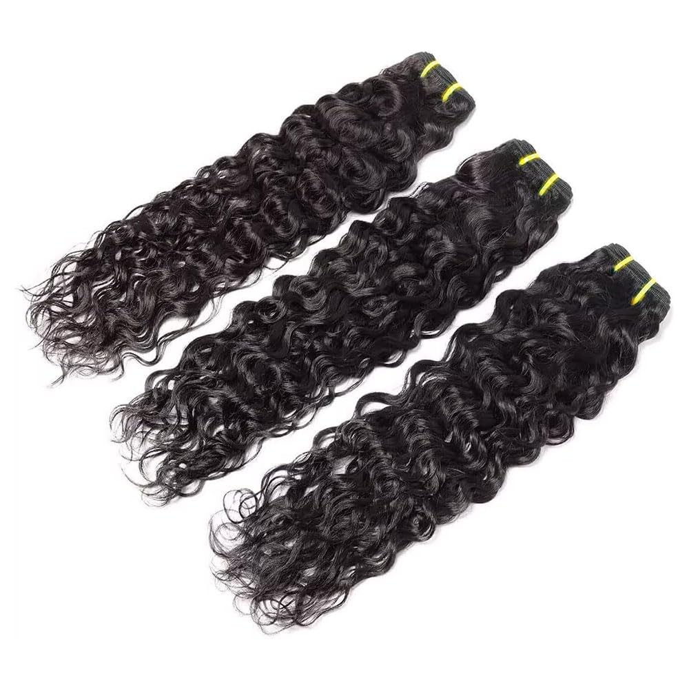 Unilo 14 16 18 Inch Water Wave Bundles Human Hair 100 Unprocessed Curly
