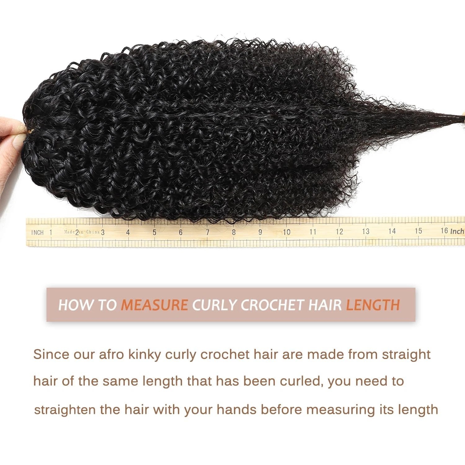 Kinky Curly Miracle Knots – 70g Invisible Human Crochet Hair Extensions 16 Inch