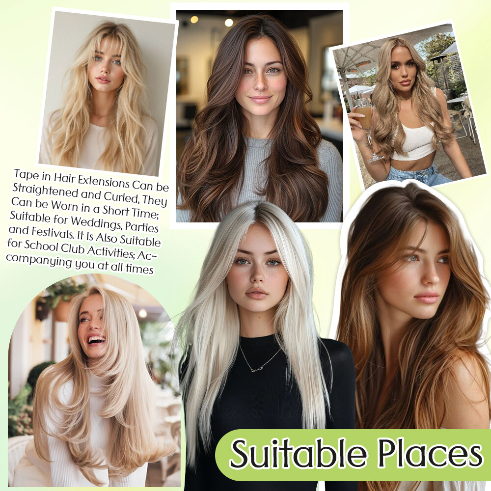 Tape in Russian Remy 100% Human Hair Extensions Invisible Skin Weft 14-24 Inch