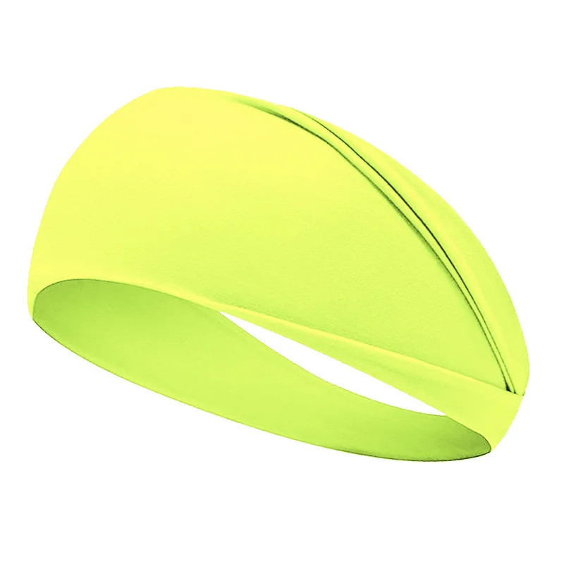 Fluorescent Sport Headband Yoga Sweat Absorbing Wide Elastic Hairband