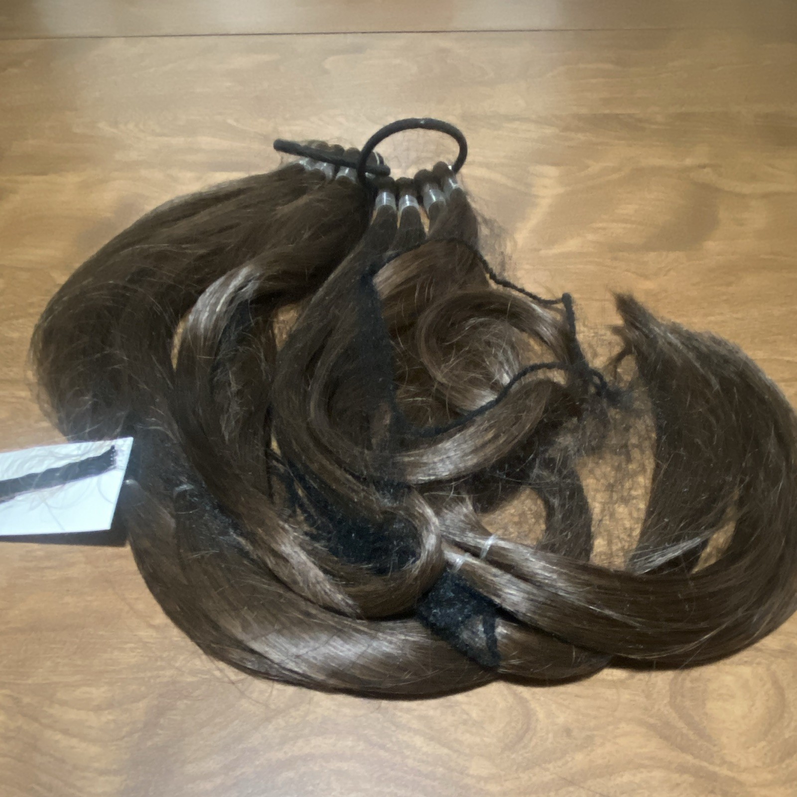 Human Hair I-Tip Extensions Medium Brown Straight 4 lengths and 8 bundles
