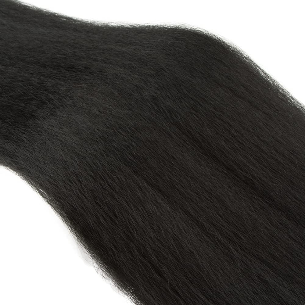 Crmbmod 1B Black Bundles Human Hair Yaki Straight Bundles 16 18 20 Inch