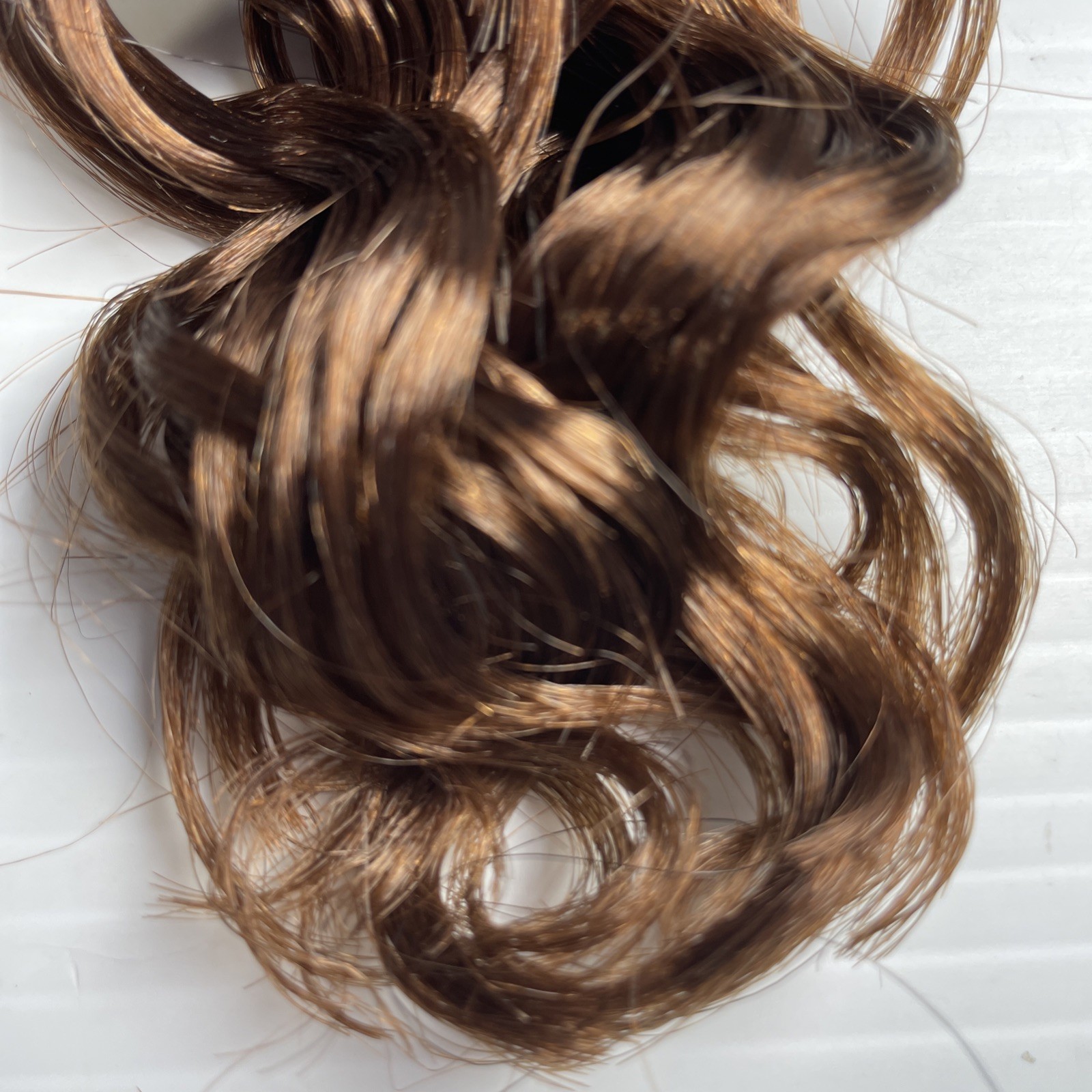 14 inch 6 pack curly crochet hair beach curl water wave Ombre Brown + Hoop