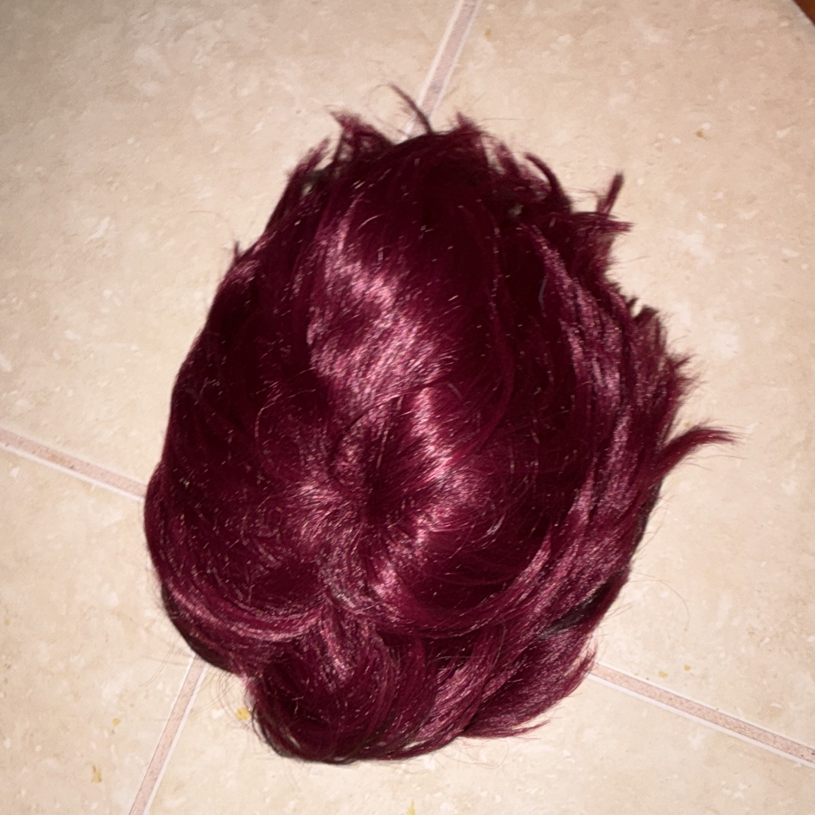 Burgundy Straight Bob Synthetic Wig Classic Cap w/ Adjustable Strap, One Size