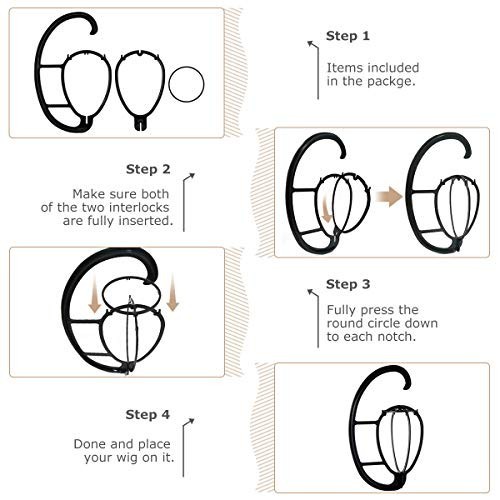 Hanging Wig Stand 2 Pack Plastic Drying Holder For Long Short Wigs Travel Hat
