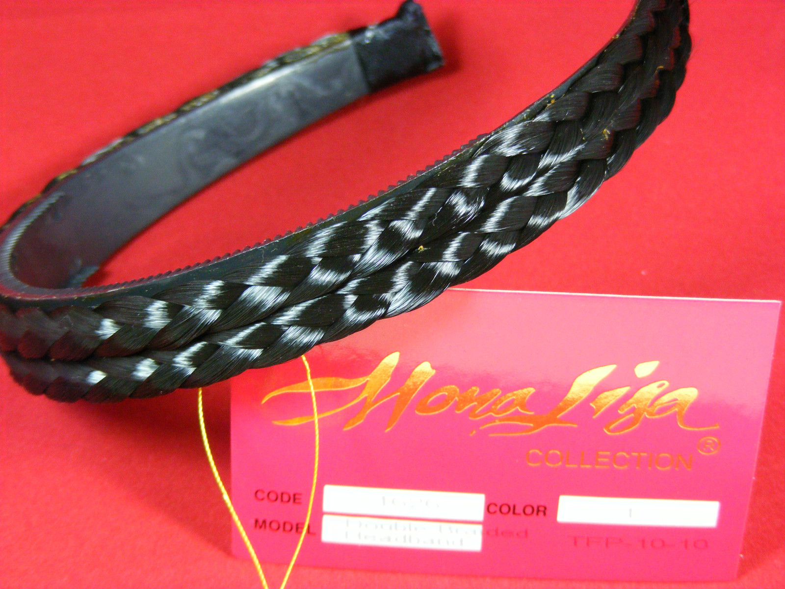 Headband Double Braided Hair– Plastic– 3/4″ Wide –With Teeth–shades of brown