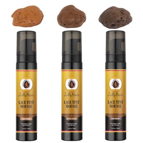 JullyHair Lace Tint Mousse Light Medium Dark Brown 3.4 fl oz/100ml
