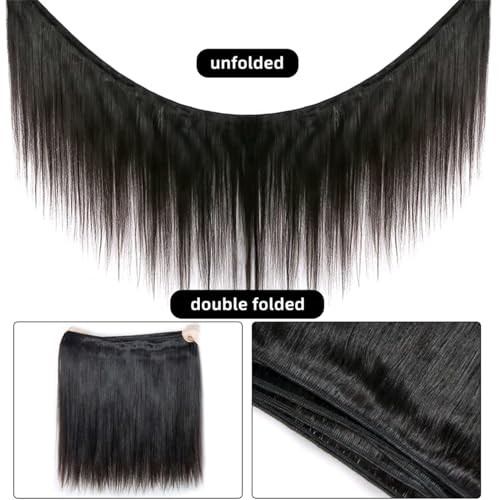 Yuccy 100g/Bundle Raw Human Hair Bundles 16A Indian Virgin Straight Hair 22 Inch