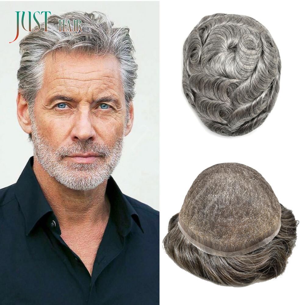 Natural Hairline French Lace Mens Toupee Full Lace Hairpieces Repalcement System