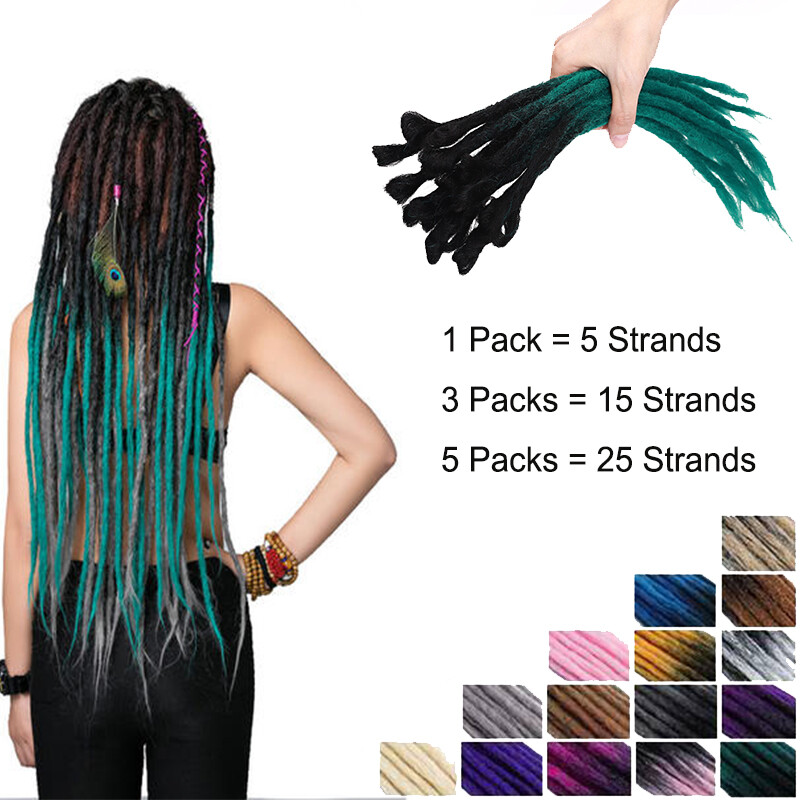 Ombe Dreadlocks Crochet Braid Dreads Locks Reggae Hair Extensions 20″~24″ Blonde