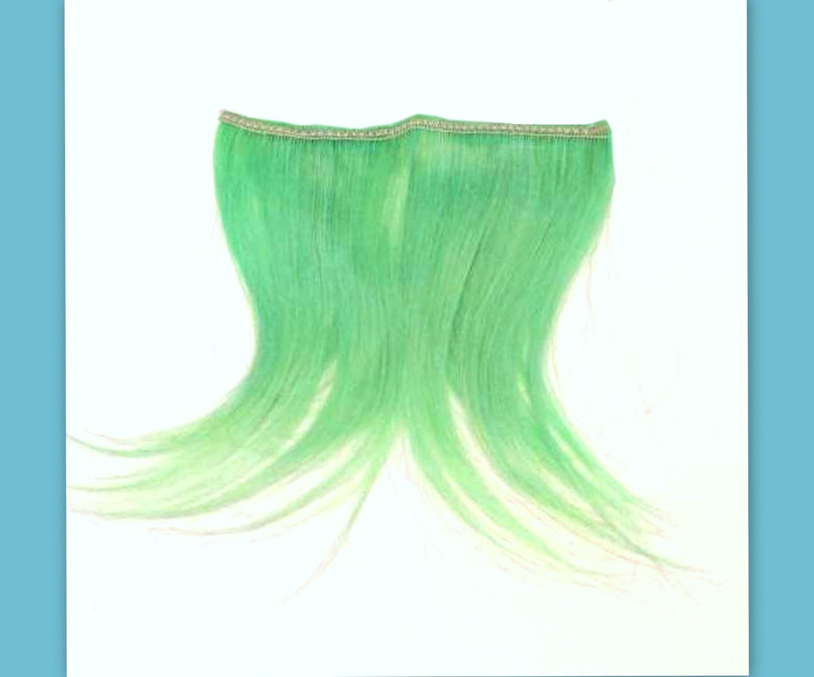 dyed Human Hair Bangs Clip in Emo Scene extensions Women rainbow weft costume