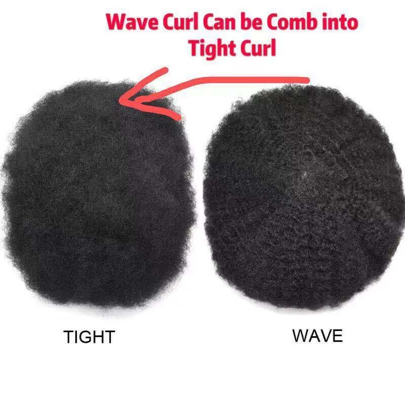 Afro Toupee for Black Men Toupee French Lace Hairpiece Kinky Curl Gray Hair Unit