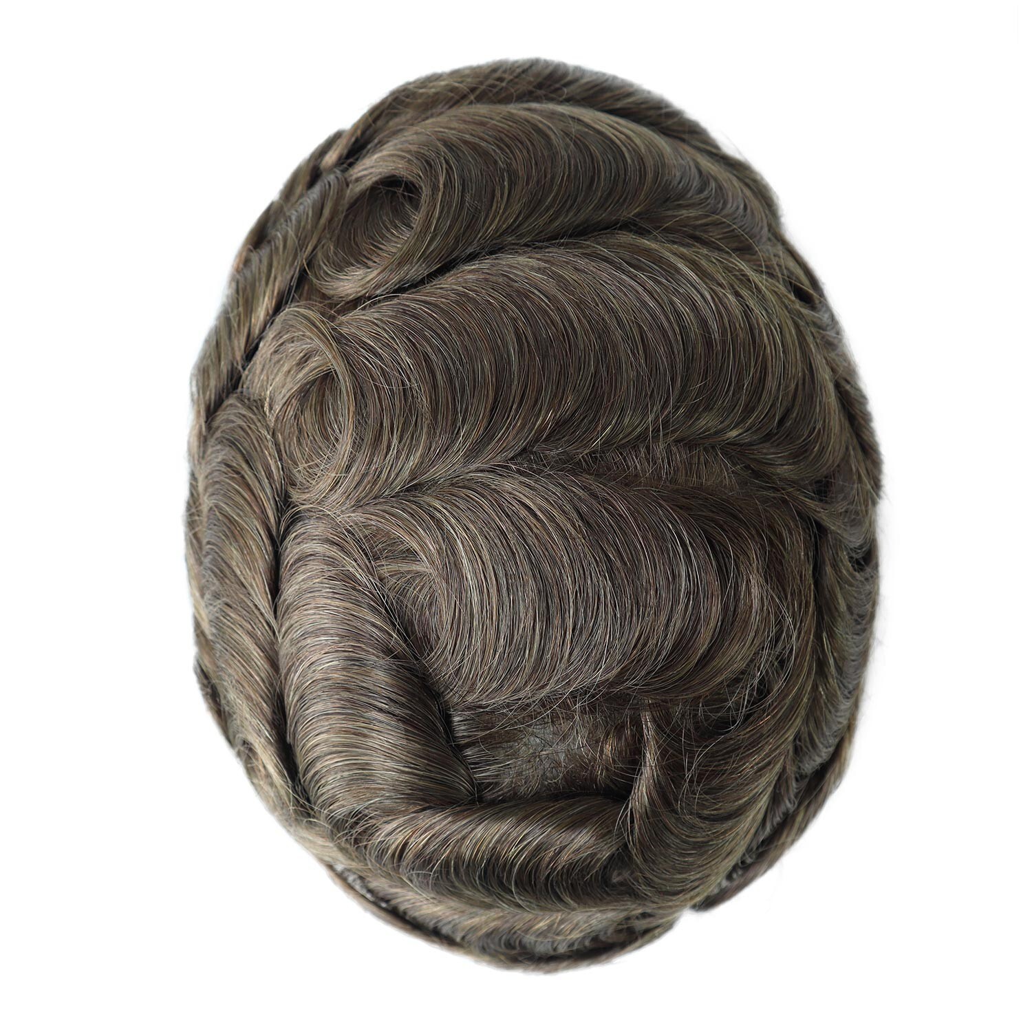 Mens Toupee Human Hair Replacement System Gent Hairpiece Ultra Thin Skin 0.03mm