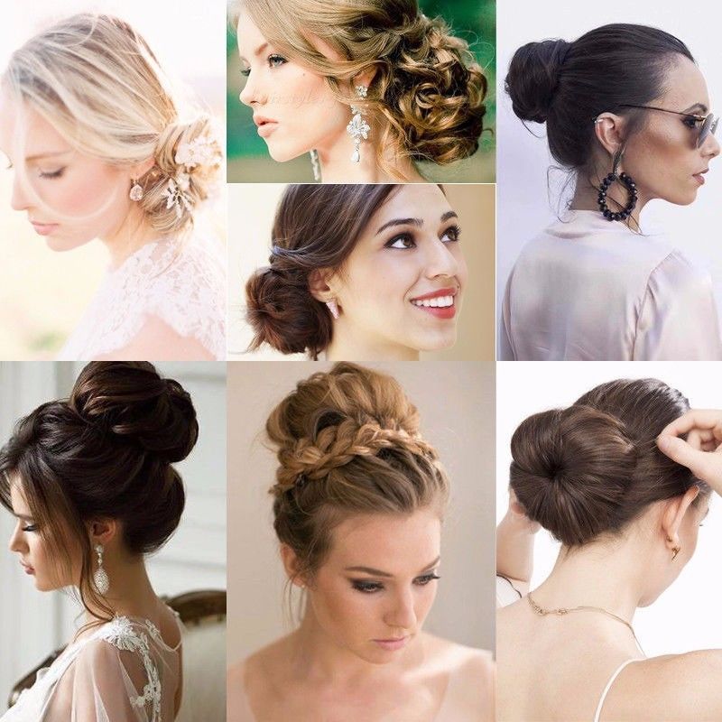 Real Thick Curly Messy Bun Updo Hair Piece Scrunchie AS Human Hair Extensions US