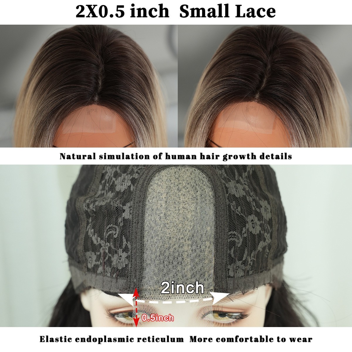 Ombre Blonde Bob Wigs for Women Girls Cosplay Party Daily Short Straight Bob Wig