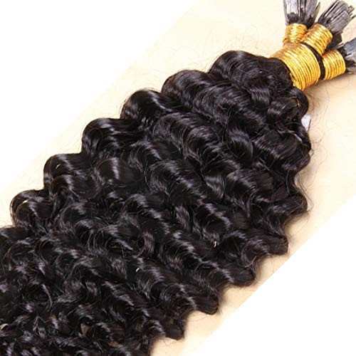 Loose Curly Keratin Fusion Flat Tip Human Hair Extension Remy K Tip Hair 100g