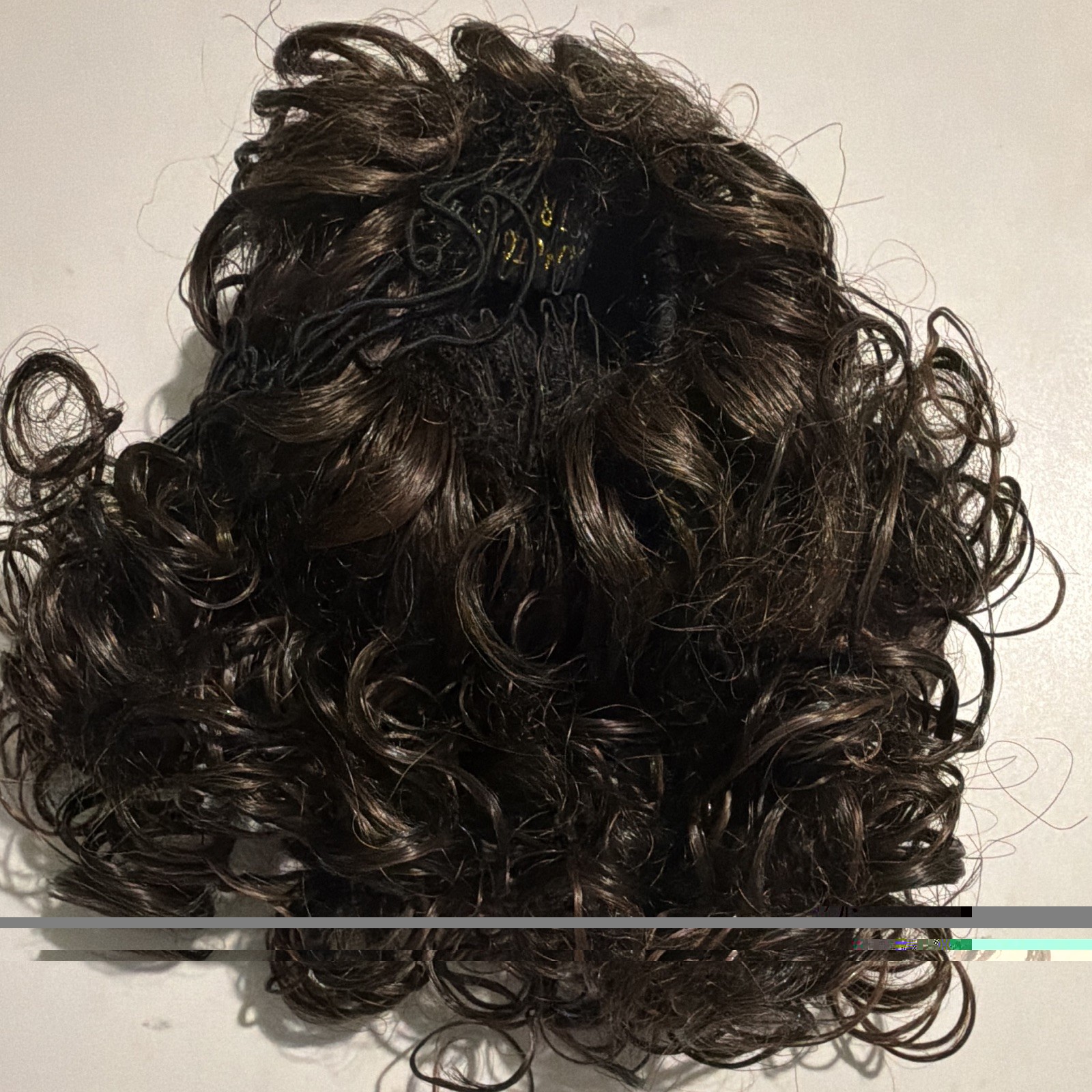 Lone Kalon Clip-In Curly Synthetic Hair Extension Dark Brown 6 in