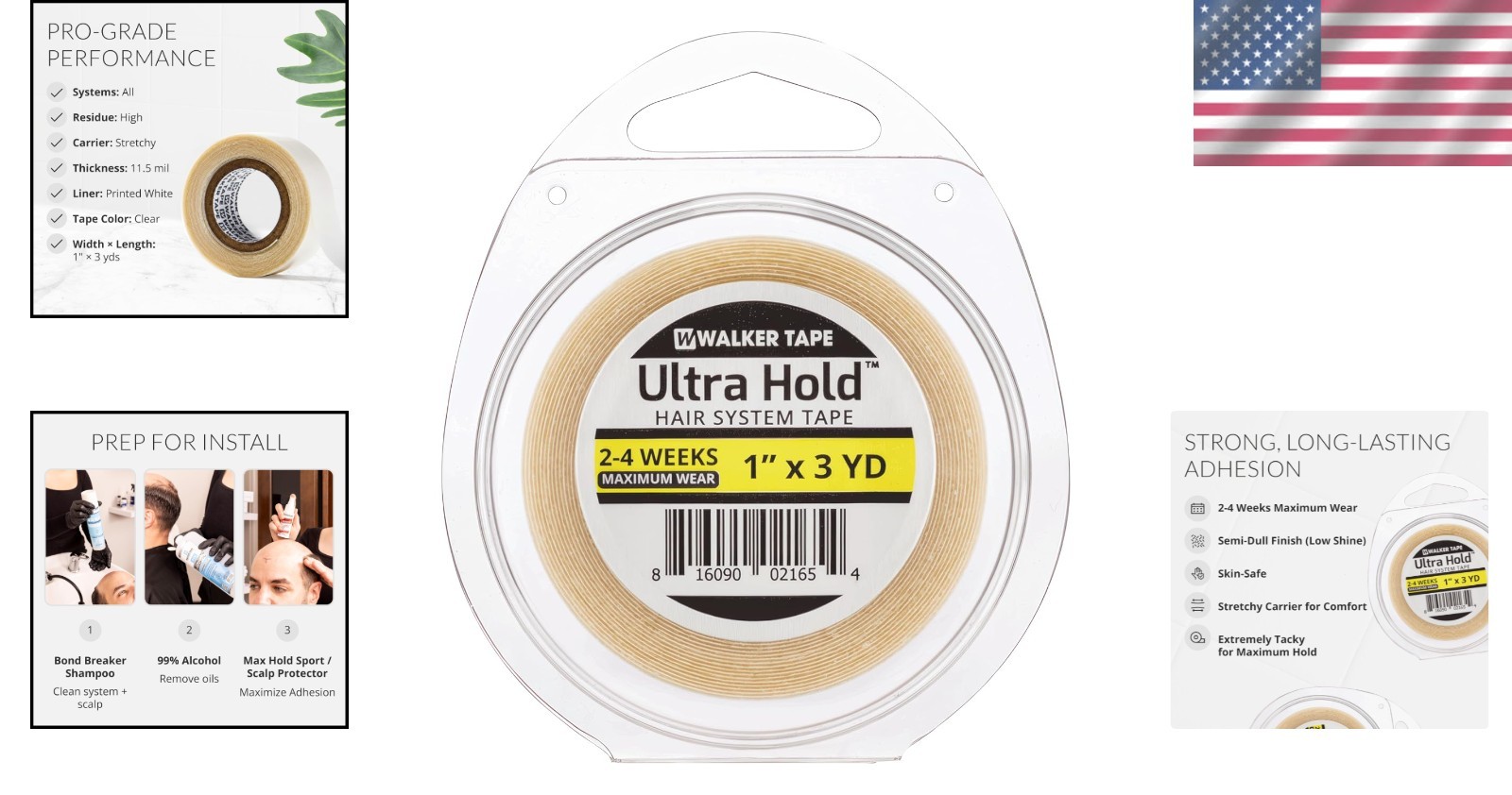 Hair Extension Tape Double Sided Strong Hold 1 x 3 Yards Polyurethane Beige