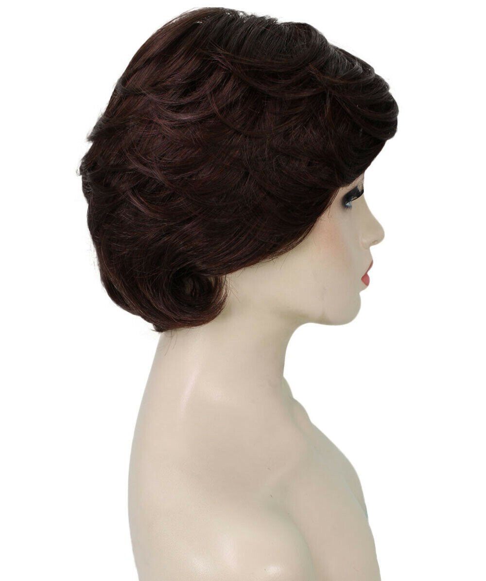 Lana – Straight Kanekalon Synthetic Fiber Full Wig, 3.25 – 6.5 in, Dark Auburn