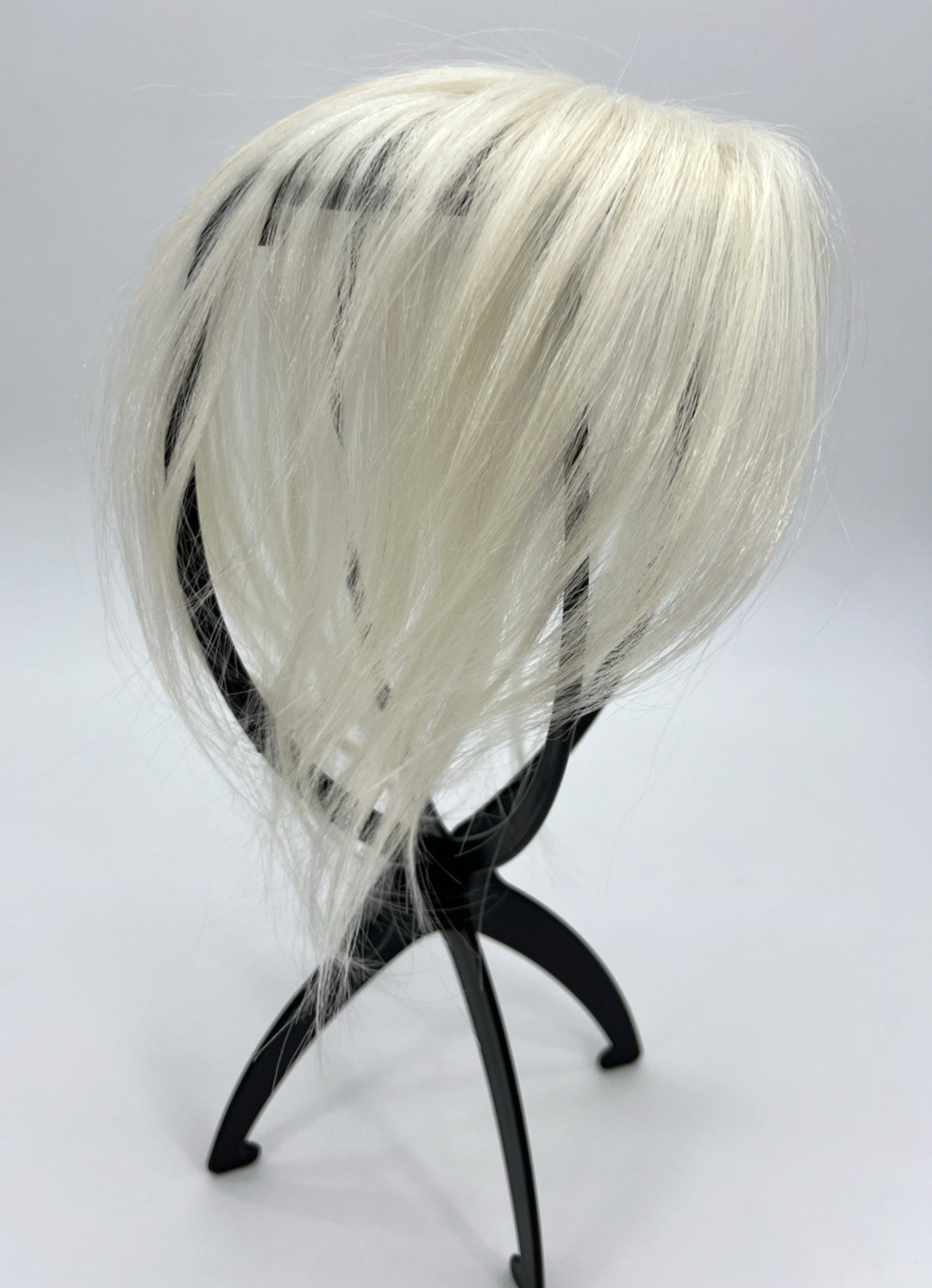 White Blonde 100% Real Human Straight Hair 10in Hair Toppers