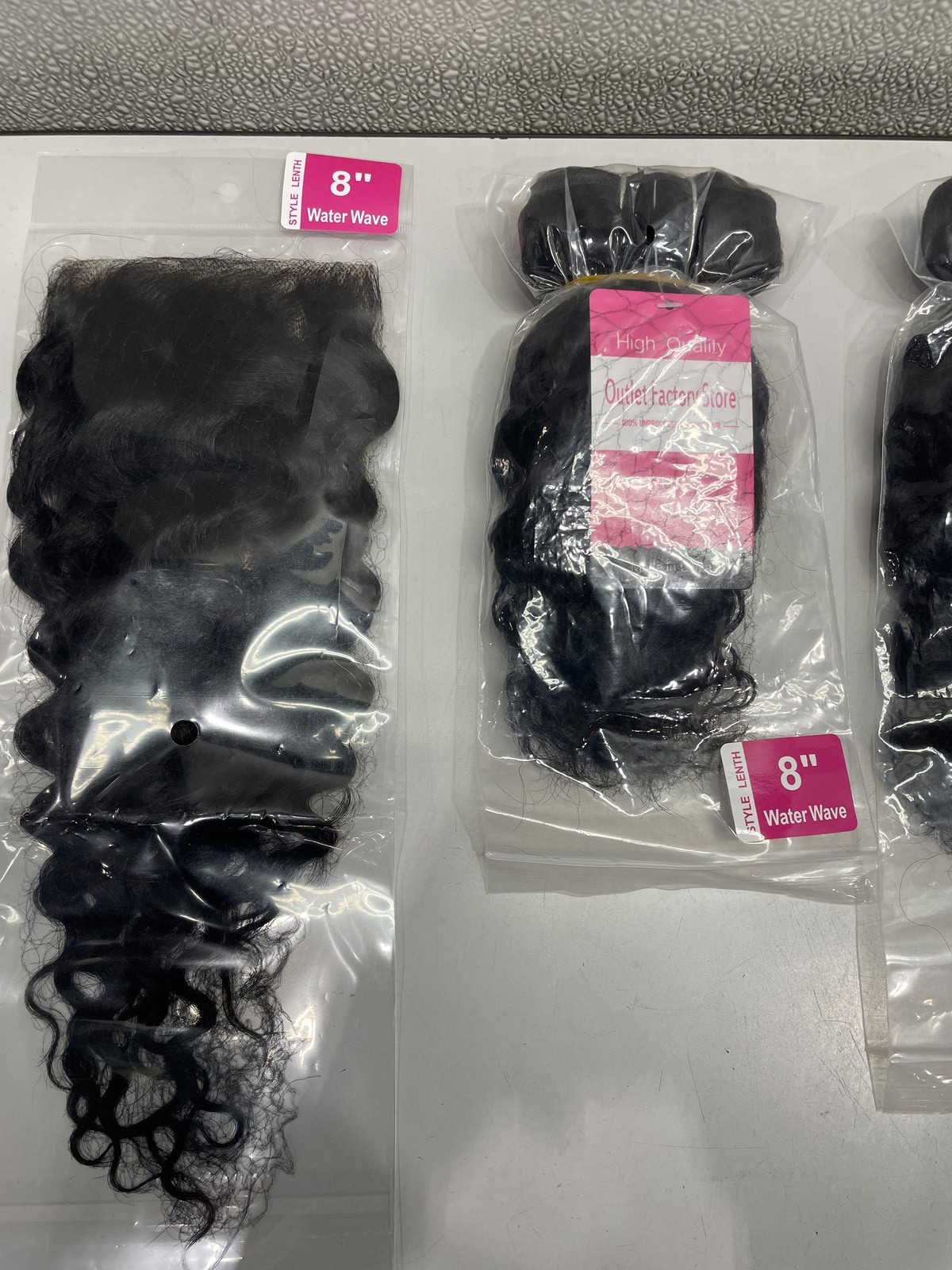 Miss Gaga Brazilian Natural Black Water Wave Human Hair Bundles 8″ 8″10″12″