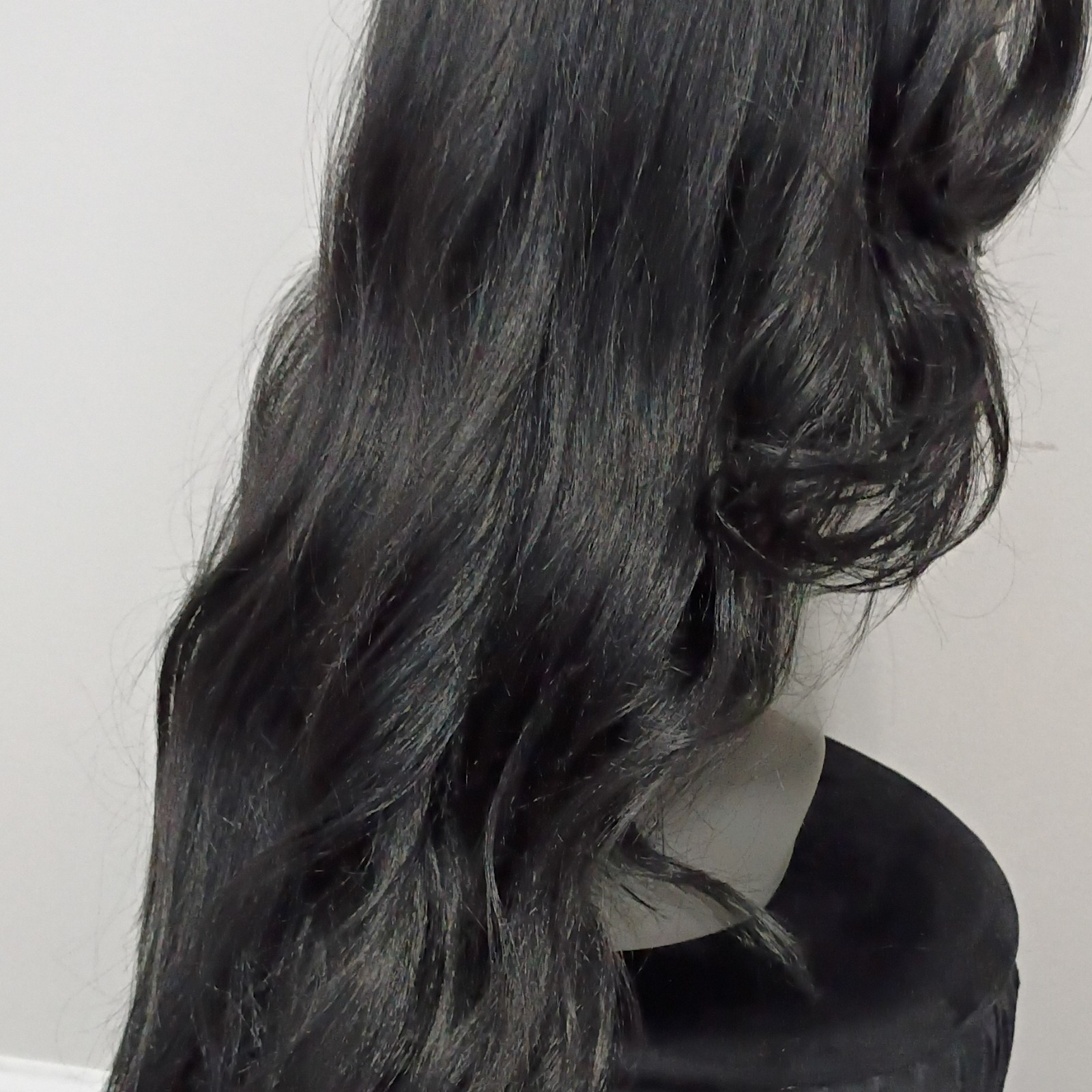 Zury Black Wavy Layered Lace Front Wig Free-Part Synthetic 21-30 in
