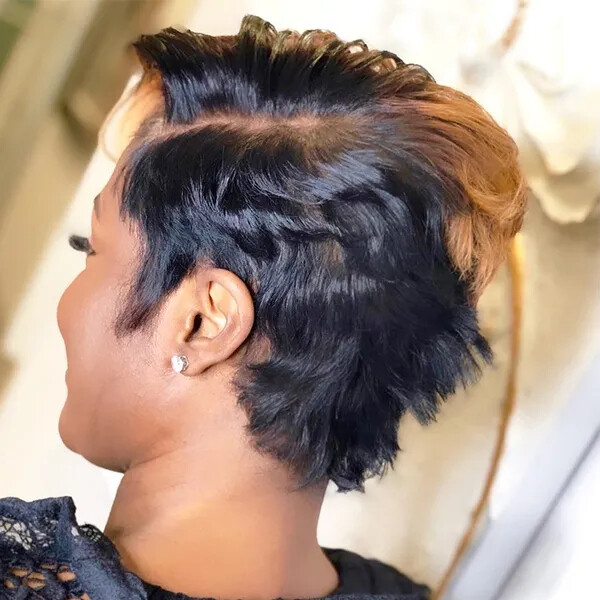 Short Afro Curly Bob Wigs for Black Women Curly Wigs Pixie Wigs Brown Black