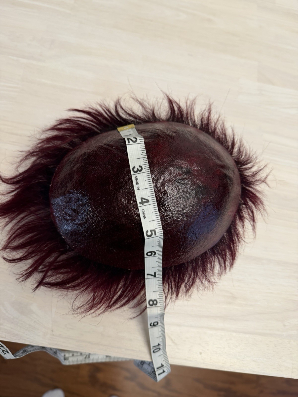 Custom Men’s Lordhair Brand Toupee, Hair System, Red With Dark Roots 0.08mm Skin