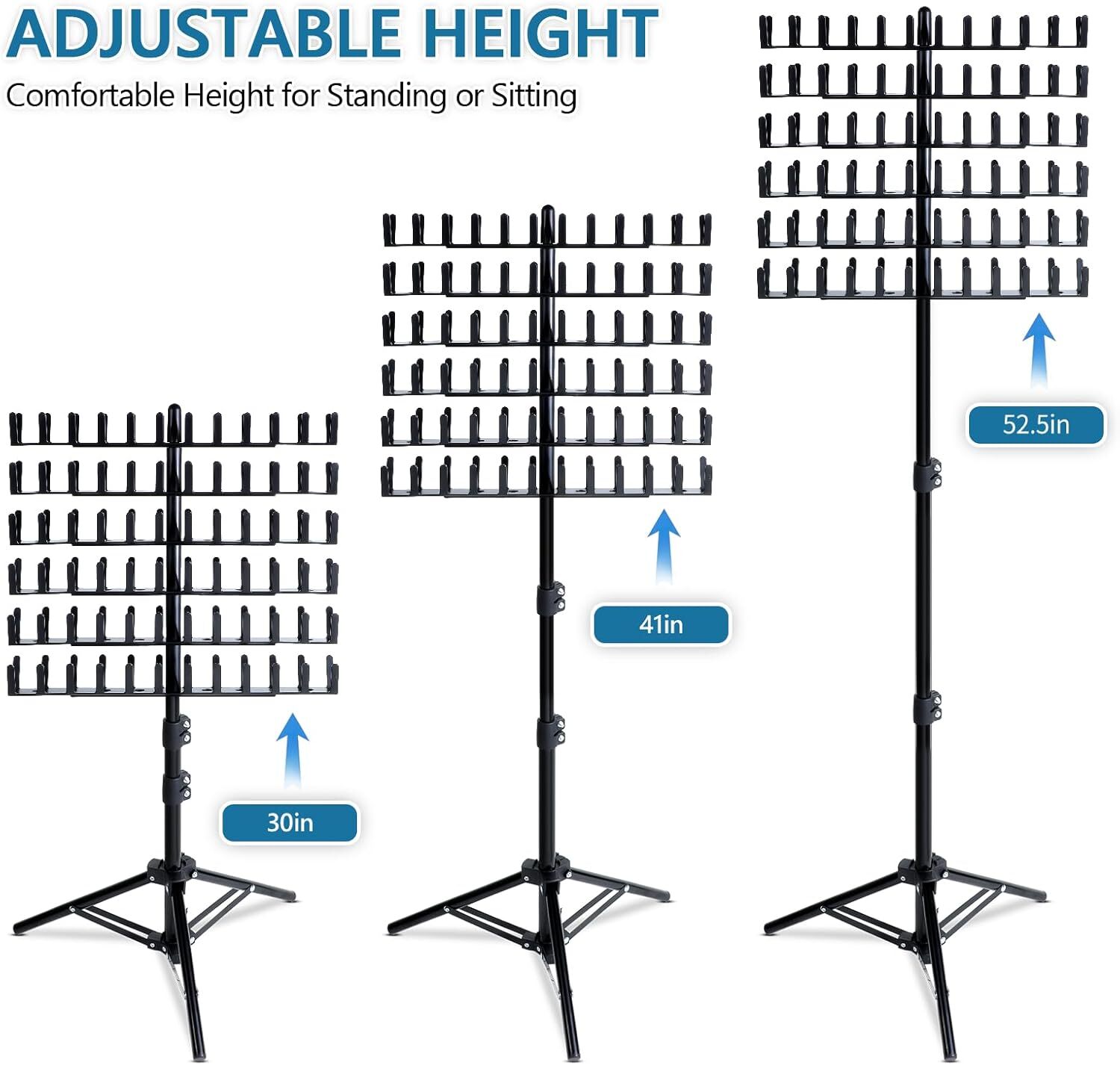 Braiding Hair Rack Standing Extension Holder Hanger, 144 Pegs Divider for Separa