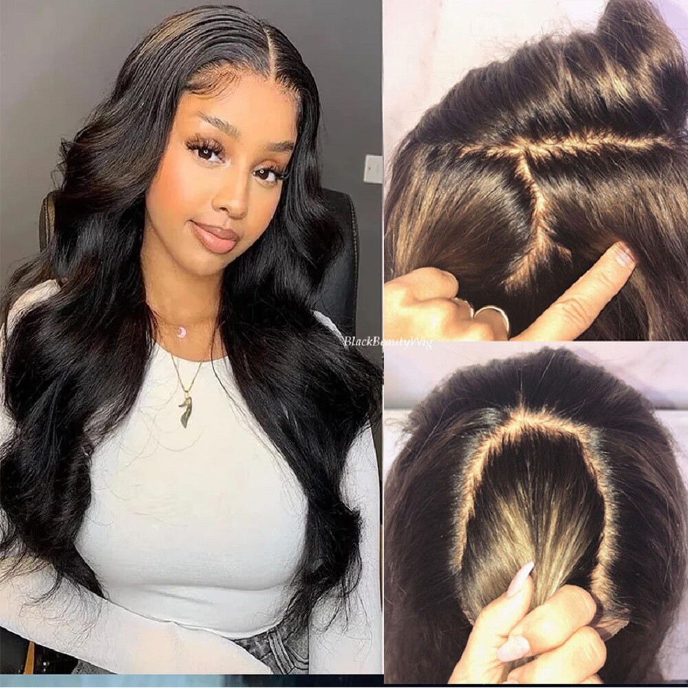 Body Wave 5×5 Silk Base Full Lace Human Hair Wig Pre Plucked Silk Top Lace Wigs