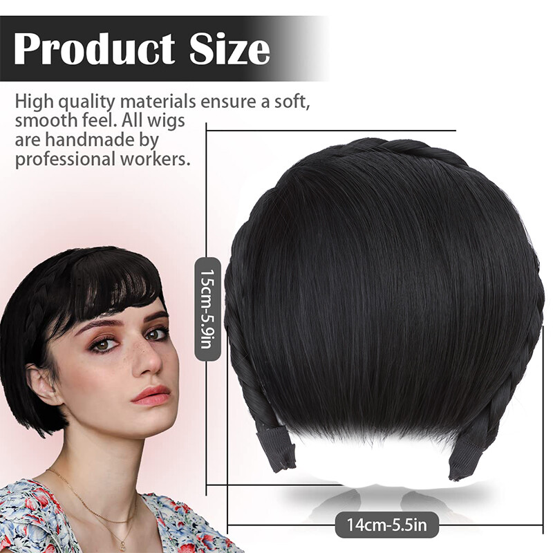 Clip in on Thin Neat Bangs Hair Front Fringe Hairpiece Hair Extensions AS Human