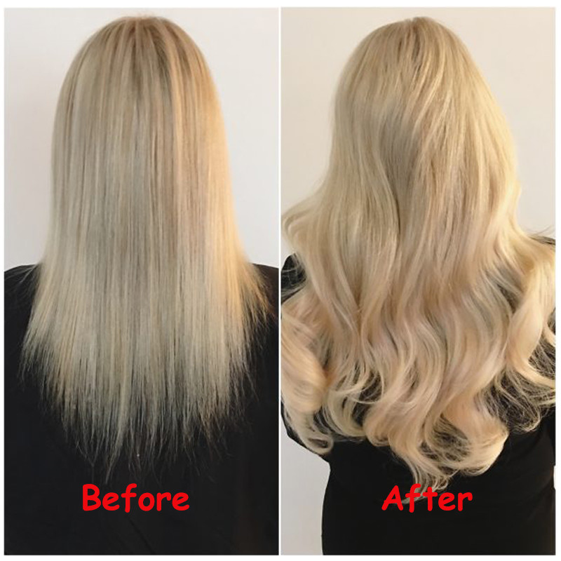100g Thick One Piece 100% Remy Clip In Human Hair Extension 3/4Full Head Weft US
