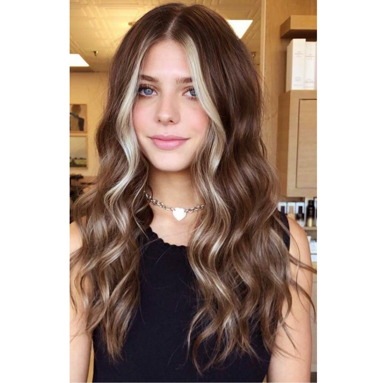 Ombre Brown Blonde Synthetic Lace Wigs Long Wavy Highlights Hair Heat Resistant