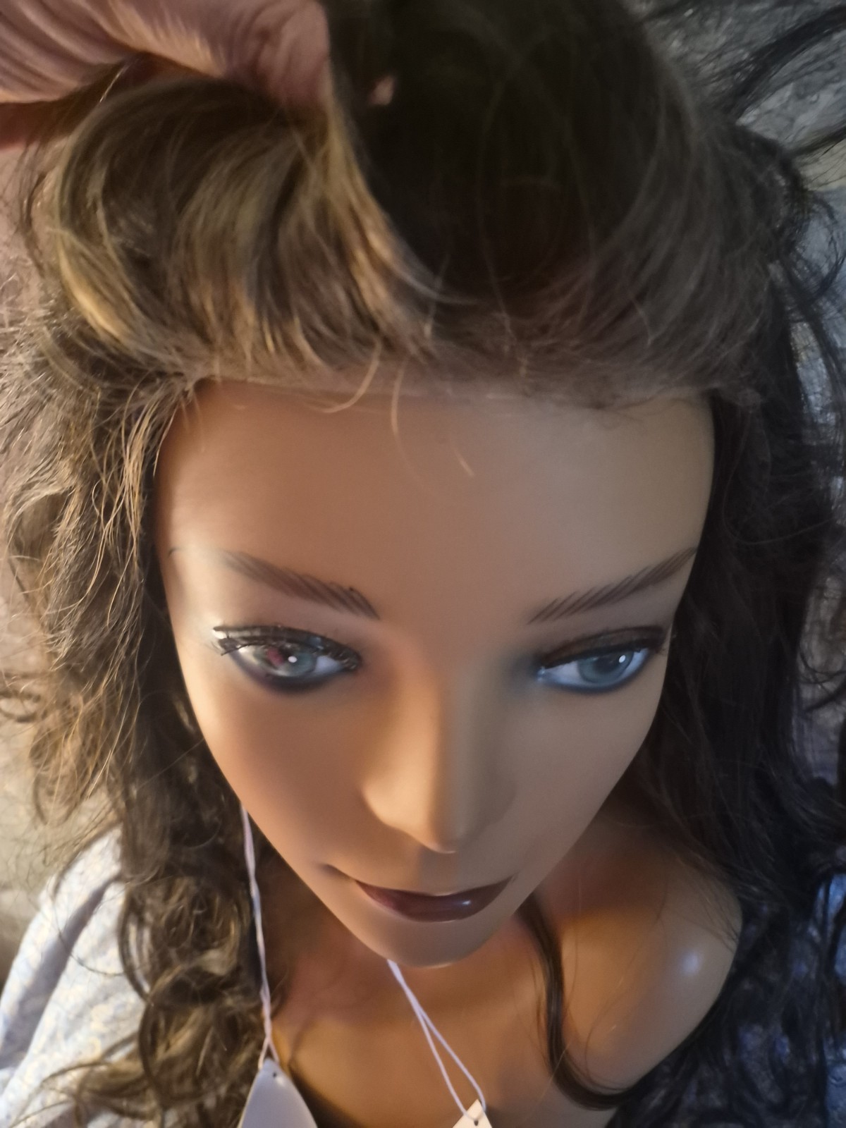 Rene of Paris Rylee 2384 Lace Front Long Wavy Layered Synthetic Wig Mocha Brown