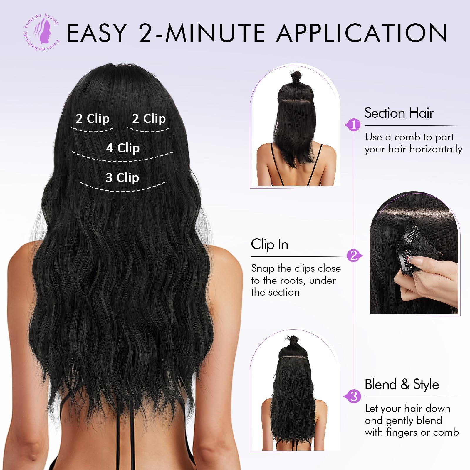 Sofeiyan Light Auburn Hair Extensions 16 Inch Clip In Hair Extensions 4Pcs