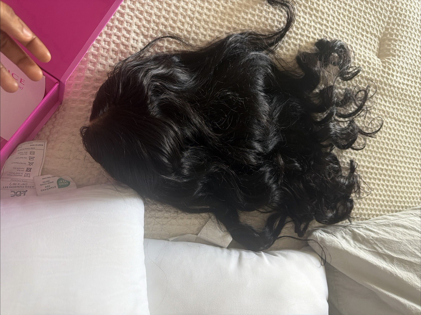 Black Human Hair Body Wave Long Lace Front Glueless Wig for Women Free-Part