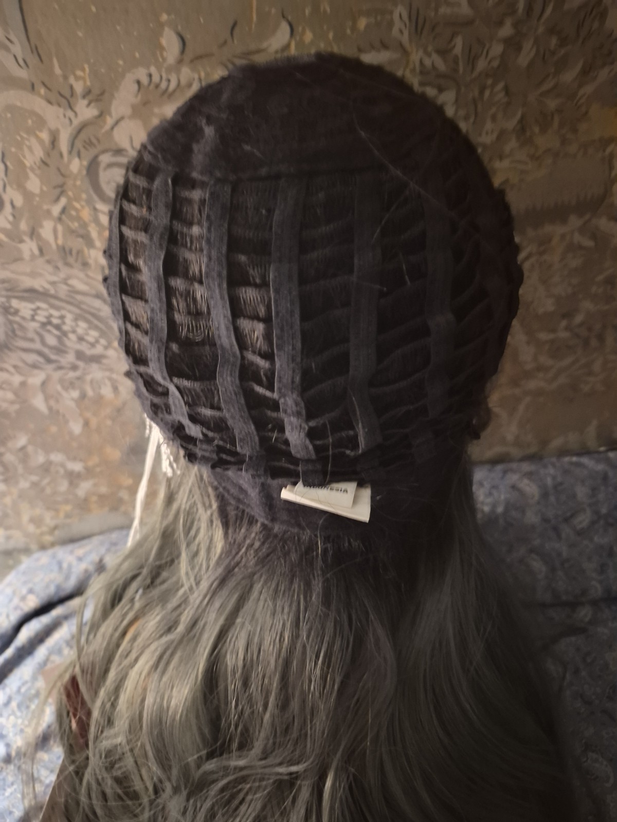 Rene of Paris Long Wavy Synthetic Gray Wig Smoky Forest Classic Cap Mono-Part