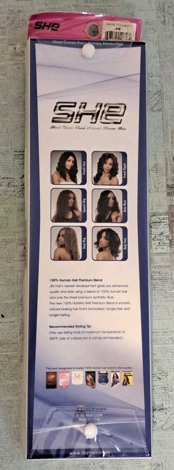 SHE Brazilian Human Hair Jerry Curl #30 3 Bundle Top Closure New In Package
