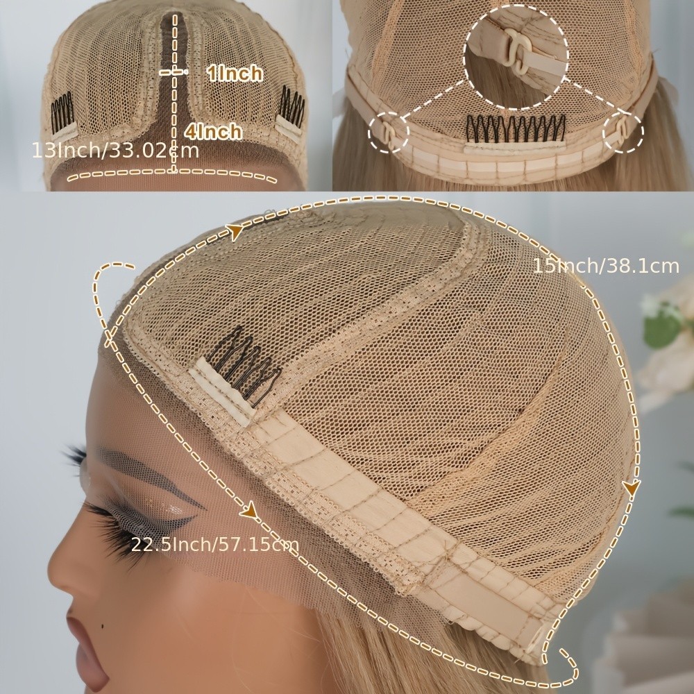 Blonde Lace Front Wigs Pre Plucked Long Straight Hair Replacement Wig Glueless