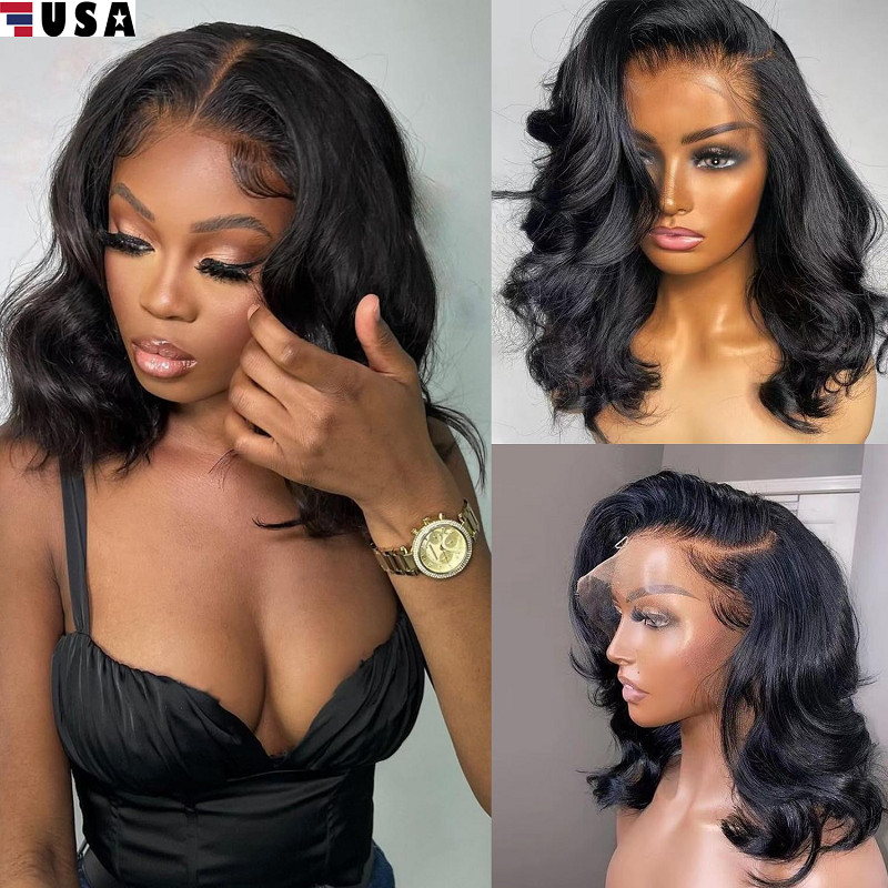 Bob Wear and Go Glueless Wigs Human Hair 13×4 Pre Cut Body Wave Lace Front Wig